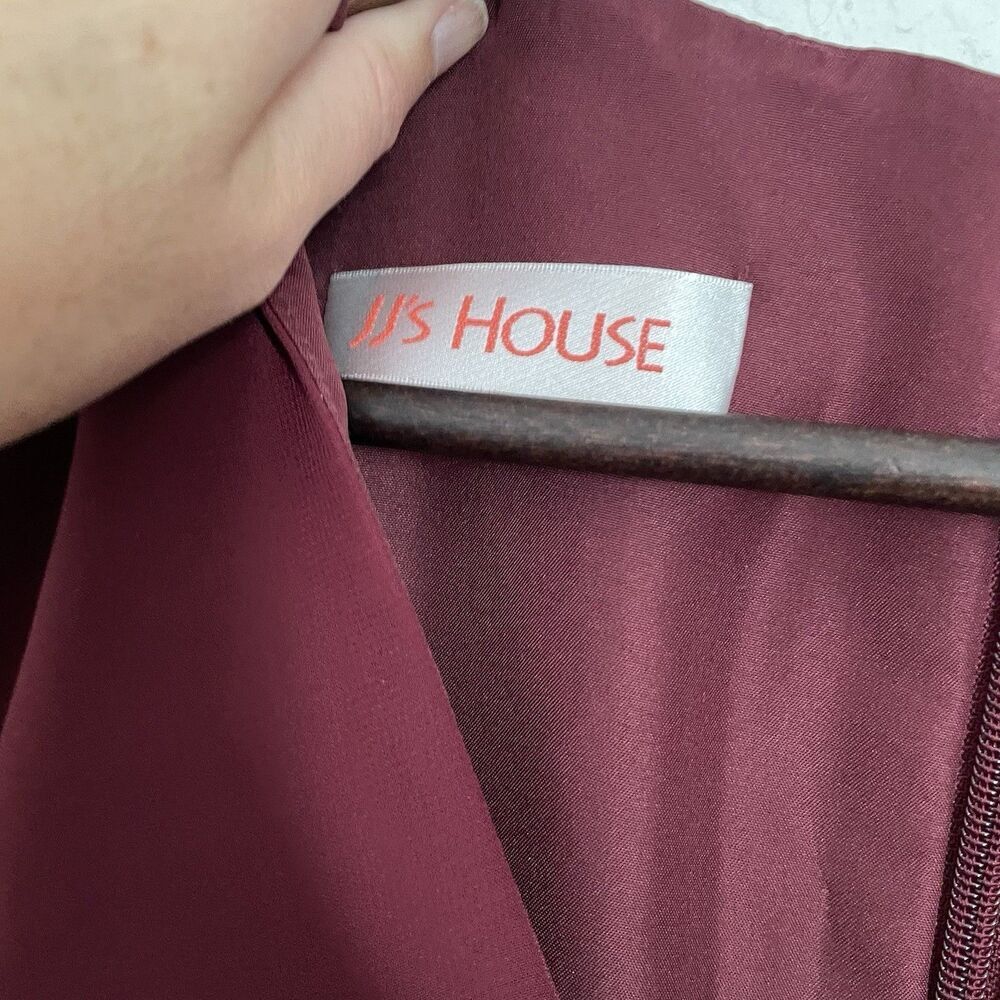 JJ’s House Burgundy Long Bridesmaid Gown Floor Length Dress NWT Sz 4 NO BELT - Picture 8 of 12